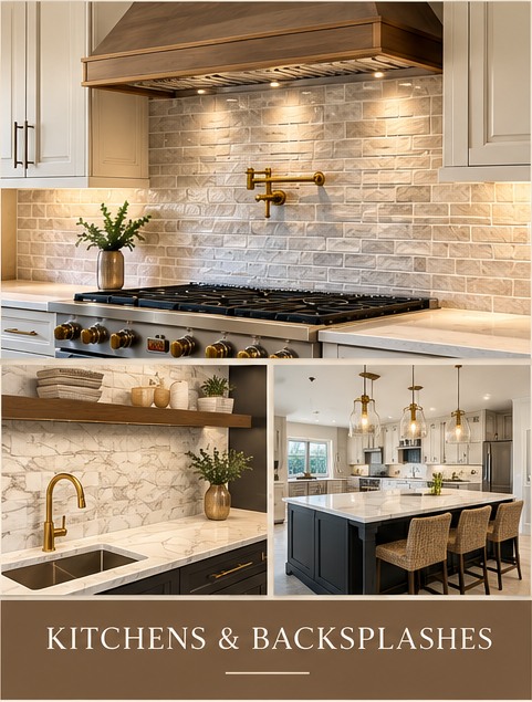Kitchen tile and backsplash gallery collage